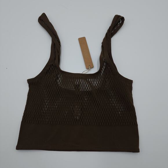SKIMS Other - Skims Army Warp Knit Scoop Neck Bralette in Oxide Size M-XL